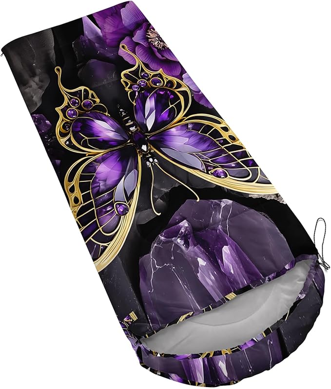 AILONEN Pink Lovely Rabbit Sleeping Bag for Girls Kids Adults,Warm and Cool Weather,Lightweight,Waterproof Backpacking,Cartoon Flowers Printed Bunny Sleeping Bag for Camping