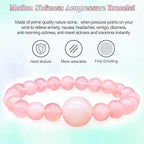 Hion Motion Sickness Bands Anti Nausea Acupressure Wristband Anti Nausea Bracelet for Motion Sickness and Morning Sickness（YC-SL-4PCS-aAY-1）