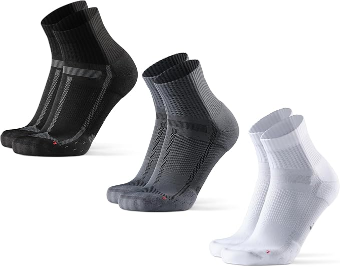 DANISH ENDURANCE Ultra-Comfort Quarter Running Socks - 3 or 5 Pack