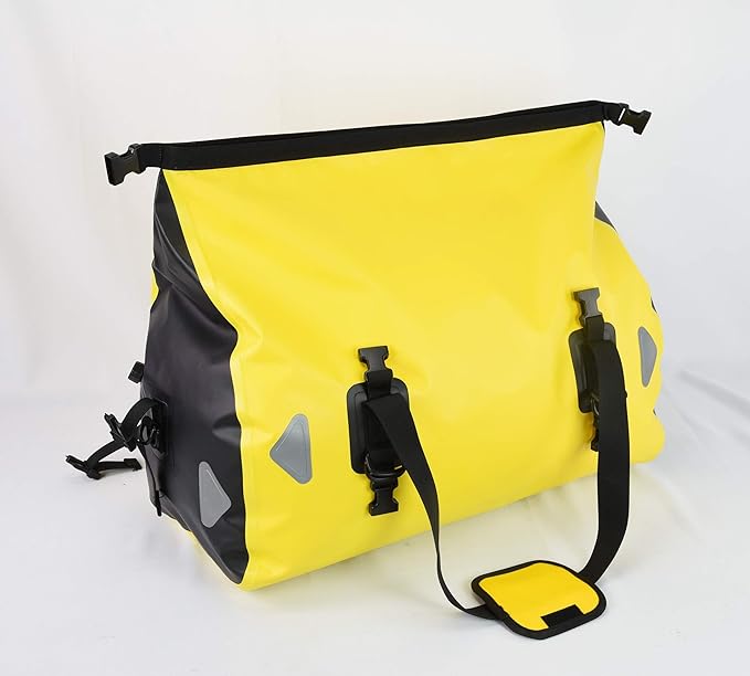 WILD HEART Waterproof Motorcycle Duffel Bag PVC500D Double-bottom With Rope Straps and Inner Pocket 40L 66L 100L for Kayaking, Camping, Boating,Motorcycle