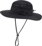 Connectyle Wide Brim Sun Hat for Men Breathable Cowboy Boonie Hat UPF 50+ Sun Protection Bucket Hat for Fishing Hiking