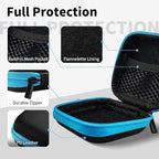 Earbud Case Portable EVA Carrying Case Storage Bag Cell Phone Accessories Organizer with Carabiner for Wired/Wireless Headphones, SD Memory Card, Camera Chips(Square, 5 Pack2)
