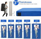 Memory Foam Camping Mattress pad, Comfortable Thick Floor Sleeping Mat for Adults with Waterproof and Non-Slip Bottom, Portable Roll Up Mattress for Sleepover Guest,Cot Mad for Car Camping