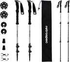 Retrospec Solstice Hiking Poles for Men & Women - Adjustable and Collapsible Lightweight Walking & Trekking Sticks - Aluminum w/Cork or Foam Grip