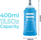 Soft Flask - Shrink As You Drink Soft Water Bottle for Hydration Pack - Folding Water Bottle Ideal for Running, Hiking, Cycling, Climbing & Rigorous Activity