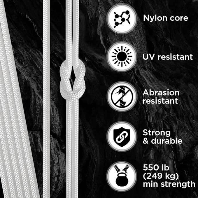 TECEUM 5/32" Paracord Rope 1000 – 1000ft / 200ft / 100ft / 50ft – Tactical Parachute Cord 4mm – 45+ Colors – Nylon String for Survival & Camping Gear – Stripe Cord for Survival – Utility Rope