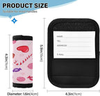 2 Pack Valentines Candy Luggage Handle Wrap, Detachable Luggage Tag, Neoprene Suitcase Wrap with Comfort Grip & Bright Identifier for Suitcase, Travel Bag, Sports Bag