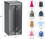 Univivi Garment Bags for Hanging Clothes, Large Clothes Storage Bags Closet Organizer with Clear Window, Premium Hanging Garment Storage Bag for Suits, Coats, Dresses, 40"(Grey)