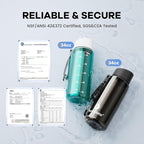 SurviMate Purified Water Bottle for Camping, Hiking, Backpacking and Travel, BPA Free with 5-Stage Intergrated Filter Straw