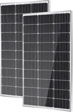 Traver Force Solar Panel 100 Watt 10BB Monocrystalline 12V Solar Panels for Home High Efficiency Solar Module Power Charger for RV Camping Cabin Marine Boat Motorhome Off-Grid Black 2-Pack 100W
