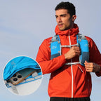 Running Vest for Women Men, Adjustable Chest Straps Running Hydration Vest with 500ml Soft Flask, Lightweight Breathable Reflective Hydration Backpack for Hiking