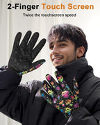 RIGWARL Touchscreen Gloves for Running Bike Anti-Slip Warm Gloves for Cycling Sports Biking Hiking Driving Walking