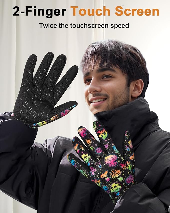 RIGWARL Touchscreen Gloves for Running Bike Anti-Slip Warm Gloves for Cycling Sports Biking Hiking Driving Walking