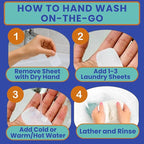 Travel Laundry Detergent Sheets Kit – Laundry Detergent Sheets 50-Count + Lightweight Travel Clothesline & Universal Sink Stopper with Canvas Bag and Frosted Zip Pouch for Hotels, Cruises & Trips