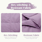 puredown® Queen Size Blanket for Bed, Ultra Soft Lightweight Down & Feather Fill, All Season Blanket, Machine Washable, 88"X90", Lavender