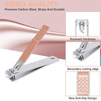 9 PCS Nail Clippers, ONEHERE Premium Manicure Set, Professional Grooming Gift Kit, Pedicure Kit, Facial, Hand, Foot, Cuticle Nail Care Tools, Fingernail Clippers with Luxurious Portable Travel Case