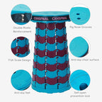 Upgraded 2 Pack Portable Collapsible Stool,Folding Camp Stool for Adults,Retractable Lightweight 400lbs Sturdy Height Adjustable for Fishing Hiking Camping Gardening Travel BBQ (Blue Purple)