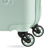 SwissGear 7366 Signature Hardside Expandable Luggage with Spinner Wheels, TSA Lock, Clearly Aqua, Checked-Medium 23-Inch