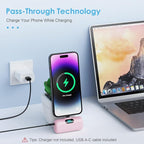 Small Portable Charger for iPhone 5000mAh, PD Fast Charging Power Bank,Mini Battery Pack Portable Phone Charger Travel Essentials for iPhone 14/14 Pro Max/13/13 Pro/12 Pro/11/XS/XR/X/8/7/6/SE Series