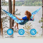 Camping Hammock,Lightweight Nylon Hammock,Portable Hammocks with Two Tree Ropes for Outdoor,Indoor,Travel,Hiking,Backyard,Camping