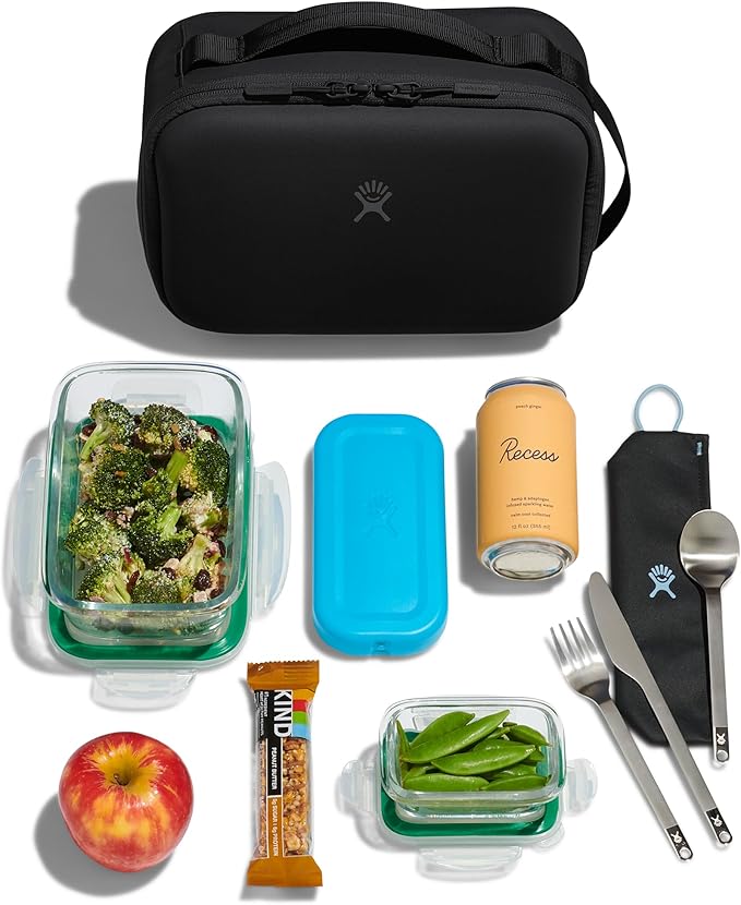 Hydro Flask Carry Out Lunch Box – Insulated Adult Lunch Cooler for Men and Women 5 L Beachplum Black