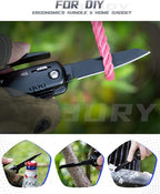 BIBURY 12 in 1Multitool Hammer with Snowflake Tool, Survival Gear Outdoor Multi Tool with Safety Lock, Hammer Multitool for Outdoor, Camping, Hiking,Husband, Boyfriend