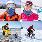 KGC 2 Pack Winter Neck Warmer Gaiter Fleece Windproof Face Mask Cover Cold Weather Scarf for Men & Women