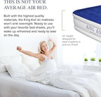 King Koil Premium California King Size Air Mattress with Built-in Pillow & Patented High-Speed Built in Pump, 20" King Size Premium Double High Airbed for Home, Camping & Guests, 1-Year Warranty