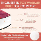 Lightweight Camping Blankets Outdoor Down Alternative Puffy Printed Camping Blanket Waterproof Large Silk Cotton Blanket Packable Warm for Trave Picnic Hiking Camping Cold Weather 78" x 55"