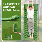 KASIMO Camping Sleeping Pad, Ultralight Camping Mat with Pillow Built-in Foot Pump Inflatable Sleeping Pads Compact for Camping Backpacking Hiking Traveling Tents