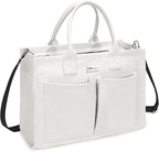 TOPDesign Heavy-Duty Canvas Tote Bag for Women, Adjustable Crossbody/Shoulder Handbag with 9 Pockets, Everything Tote