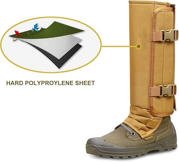 Skiguard Snake Guard Gaiters - Waterproof Chaps for Lower Legs, Bite Proof Guardz, Adjustable Size