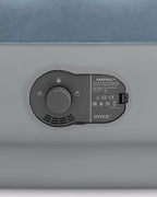 Intex 64157E Dura-Beam Plus Mid-Rise Air Mattress: Fiber-Tech – Twin Size – Built-in USB Electric Pump – 14in Bed Height – 300lb Weight Capacity