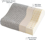 Memory Foam Travel Pillow with Washable Cover & Carry Bag – Compact, Soft & Breathable Neck Pillow for Airplane, Camping & Car (Gray- Without Spare Cover, 13.8x11.8x3.9/3.1 inches)