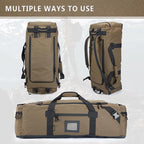 86l Large Duffel Bag For Travel, Gym & Sports - Water Repellent Polyester, Hidden Straps, Shoe Compartment - Perfect Luggage Duffle Bag Or Backpack For Men & Women