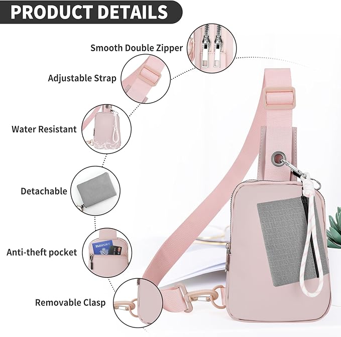 Waterproof Clear Bag for Stadium Events, Women's Crossbody Clear Sling Bag with Coin Wallet, Shoulder Bag for Daily Use