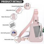 Waterproof Clear Bag for Stadium Events, Women's Crossbody Clear Sling Bag with Coin Wallet, Shoulder Bag for Daily Use
