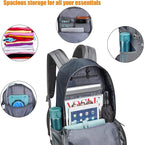 G4Free 35L Hiking Backpack Water Resistant Outdoor Sports Travel Daypack Lightweight with Rain Cover for Women Men (Navy Blue)