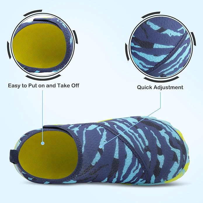 L-RUN Barefoot Water Shoes Women Mens Aqua Sock Athletic Hiking Water Sports Shoes for Swim Beach Pool Sand Diving Walking