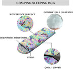 Sleeping Bags for Adults Youth Kids,3D Printing Camping Sleeping Bag for Girls Boys Lightweight Waterproof Cold/Warm Weather Sleeping Bag for 3 Seasons