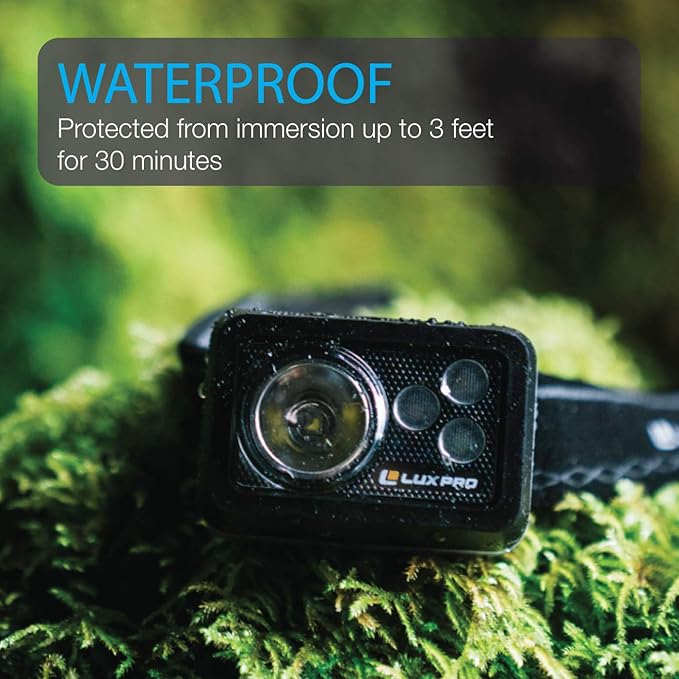 LUXPRO Waterproof LED Headlamp Bright 355 Lumens LP735