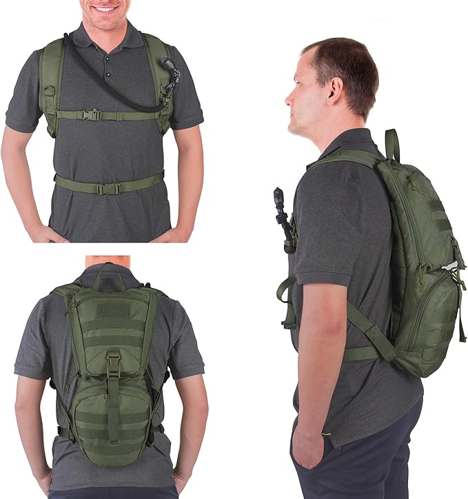 Unigear Tactical Hydration Packs Backpack 1050D with 3L Water Bladder, Thermal Insulation Pack Keeps Liquid Cool up to 4 Hours for Hiking, Cycling, Hunting and Climbing