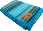 Alpaca Wool Blanket – Throw Size, 64 x 45 Inches – Warm & Lightweight – Couch, Bed, or Outdoor Blanket – Light Turquoise