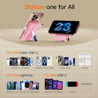 2025 Latest Portable Charger, 16800mAh Magnetic 15W Wireless Power Bank with 2 Built in Cables, LED Display Battery Pack Travel Essentials for iPhone 17/16/15/14/13/12/Pro/Mini/Pro Max