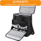 LEFOR·Z Travel Coffee Maker Carrying Bag Compatible with Keurig K-Slim/K-Express/K-Iced/Ninja PB051/PB041ST,Single Serve Coffee Maker Portable Storage Bag with Shoulder Strap(Patented Design)