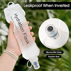 GYGYL Soft Flask, TPU Collapsible Soft Water Bottle for Hydration Pack, Running Vest, Leak-Proof Folding Water Bottle for Hiking Cycling Climbing Jogging-150ml White, 2pcs