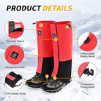 Leg Gaiters 100% Waterproof Adjustable Shoe Snow Boot Guard Gators for Hiking Shoe Cover Hunting Snowshoeing Climbing Walking for Women Men
