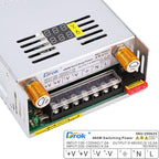 DROK 48V Power Supply, AC 110V/220V to DC 0-48V 0-10A 480W Buck Converter, Volt Amp Adjustable Adapter Regulated 5V 12V 24V 30V 36V 48V Volt Switching Voltage LED Transformer Charger for Computer