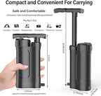Water Filter Pump, 0.01 Micron 5-Stage Water Filter,Portable Outdoor Emergency and Survival Gear - Camping, Hiking, Backpacking (k8188 Black)