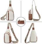 CLUCI Crossbody Bags for Women Men,Leather Sling Bag Cross Body Backpack for Woman Gifts for Women Birthday Unique